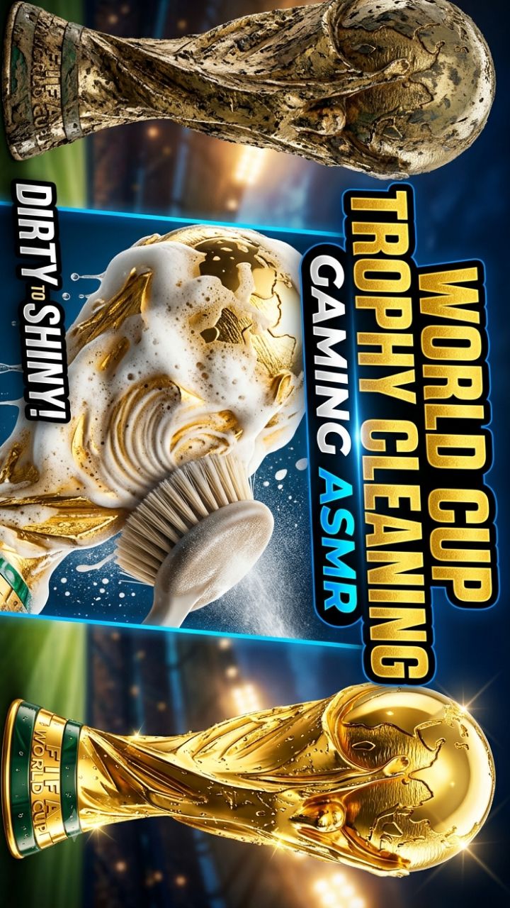 Cleaning the World Cup Trophy 🏆✨ | Satisfying Gaming ASMR