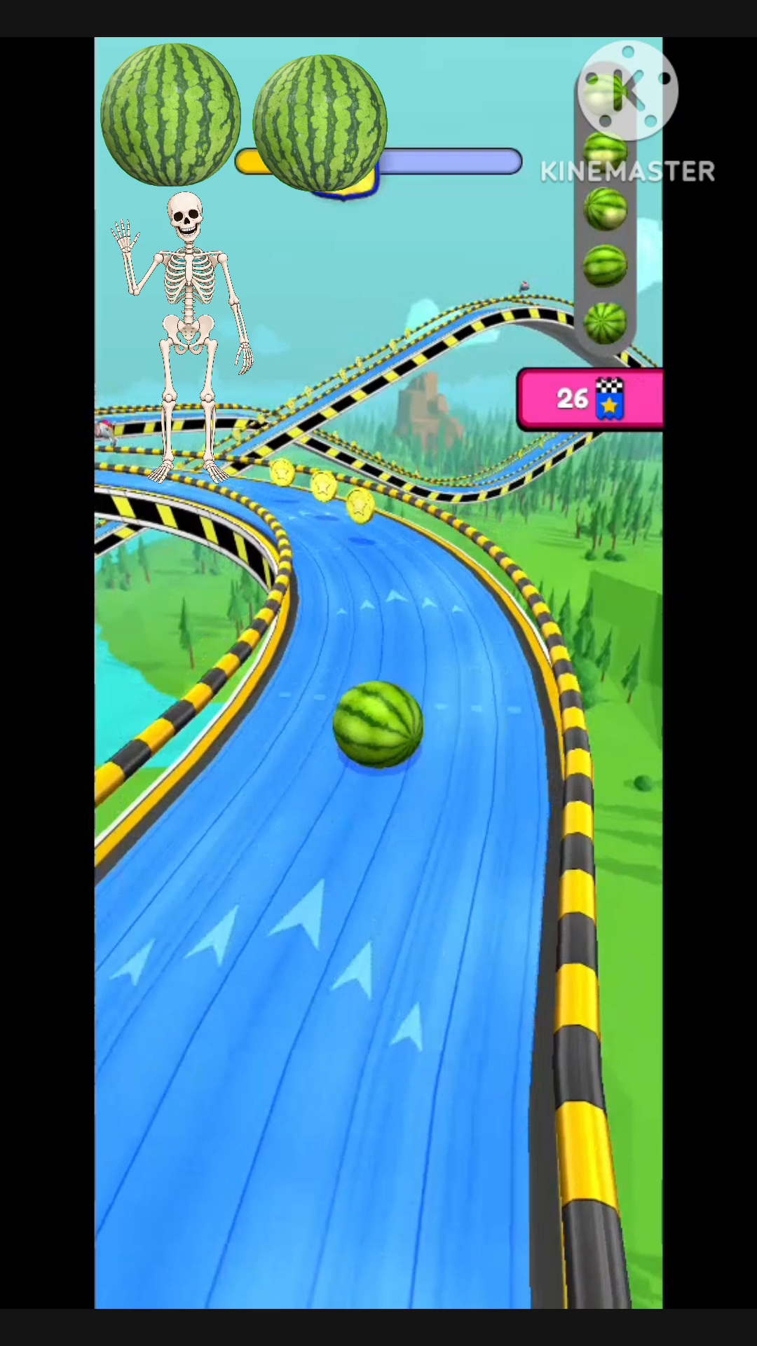 INSANE Watermelon Ball Run 🍉💀 | Satisfying Gameplay #Shorts