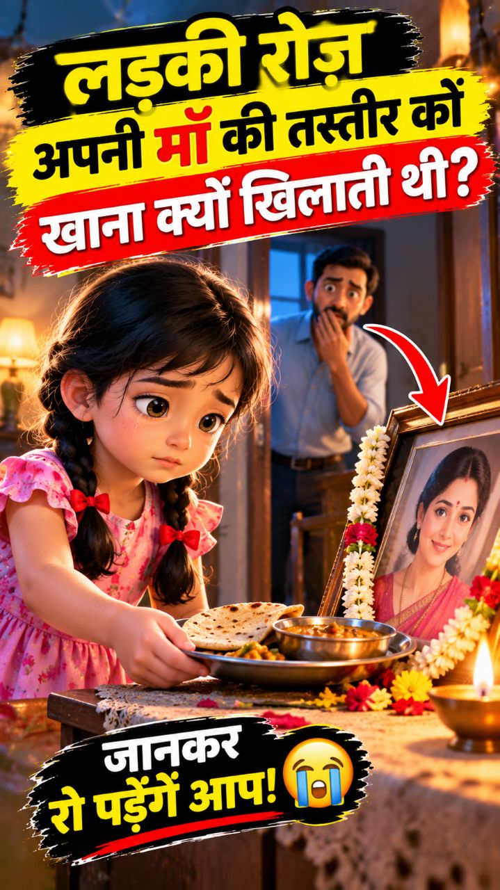 🥺💔 लड़की रोज़ अपनी माँ की तस्वीर के सामने खाना क्यों रखती थी?
🫠🥹
