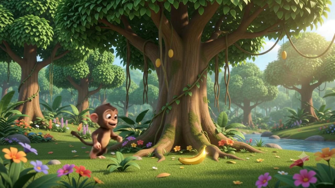Magic banana and monkey