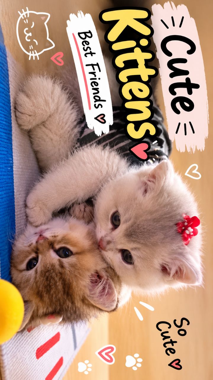 Cute Kittens Love 😻❤️ | So Adorable Cat Video #shorts