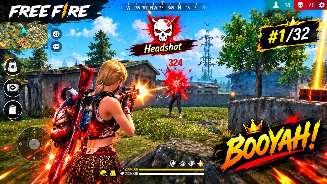 ONE MATCH IN 20 KILL 😱 BOOYAH IN FREE FIRE🤫