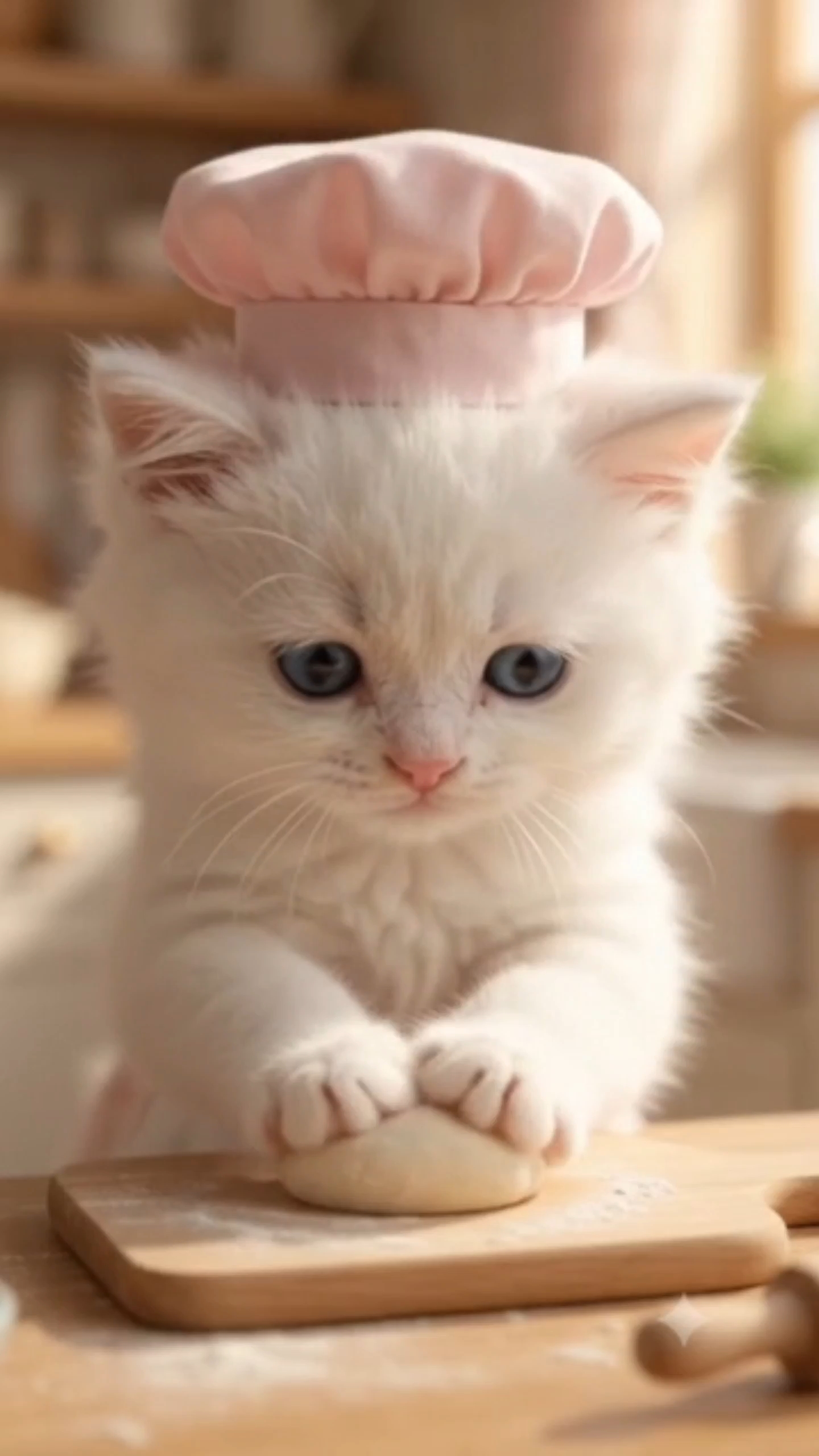 Little cat making recipe ❤️🥀 food