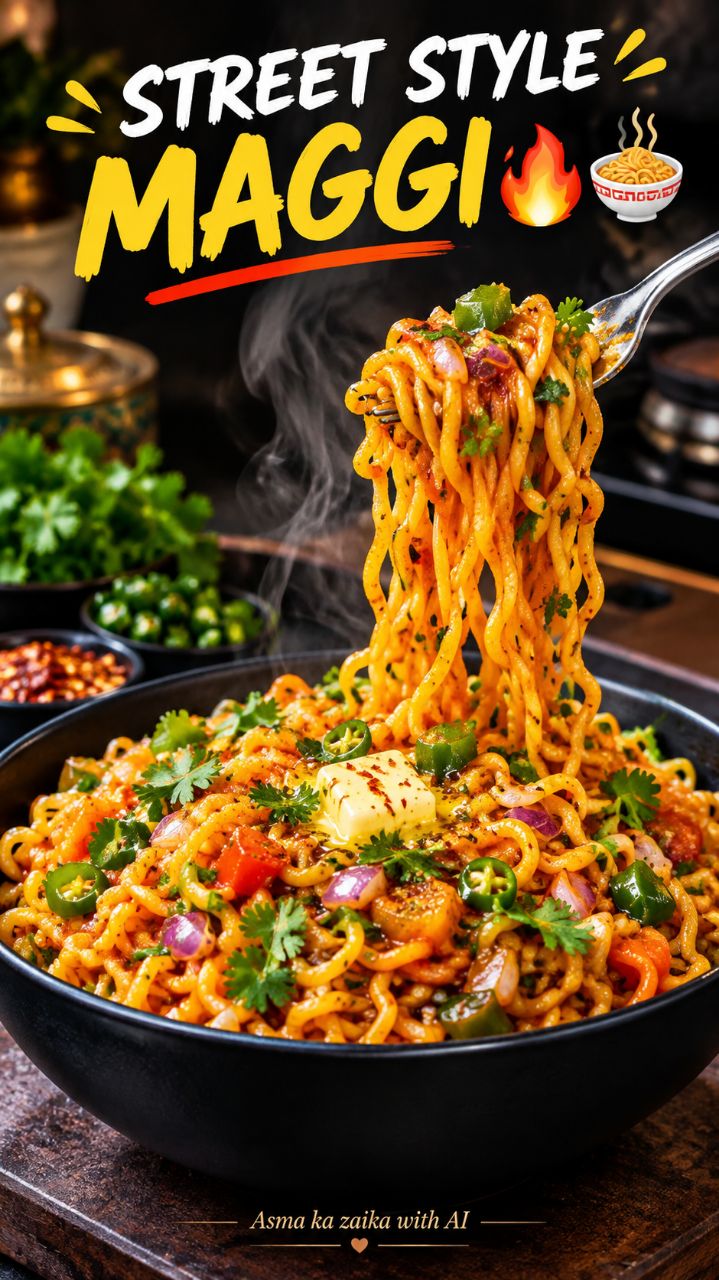 🔥 STREET STYLE MASALA MAGGI 🍜😍 | ऐसी मैगी खाई है कभी? ❤️