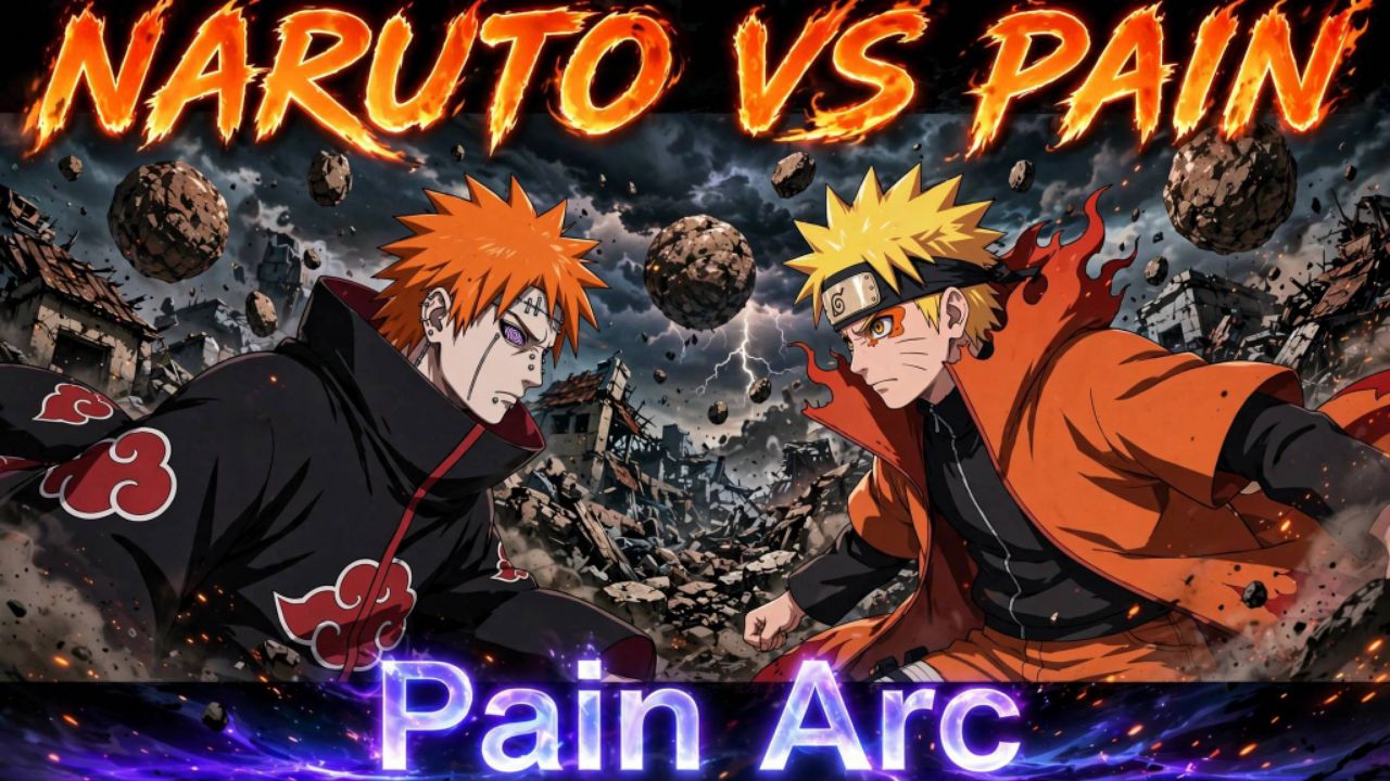 NARUTO vs PAIN 🥶 The Fight That Destroyed Konoha - Pain Arc#naruto#anime#shorts#viral