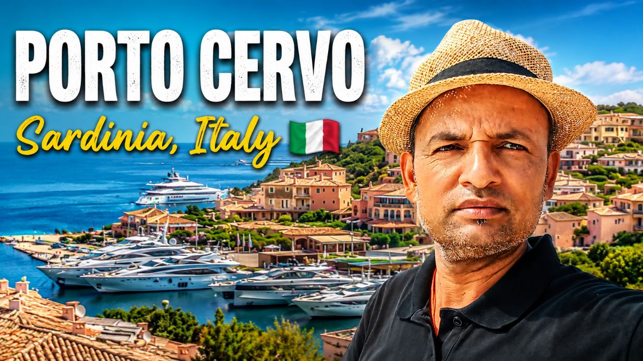 🇮🇹 इटली - Sardinia Island का Porto Cervo शहर कैसा दिखता है? Bideo