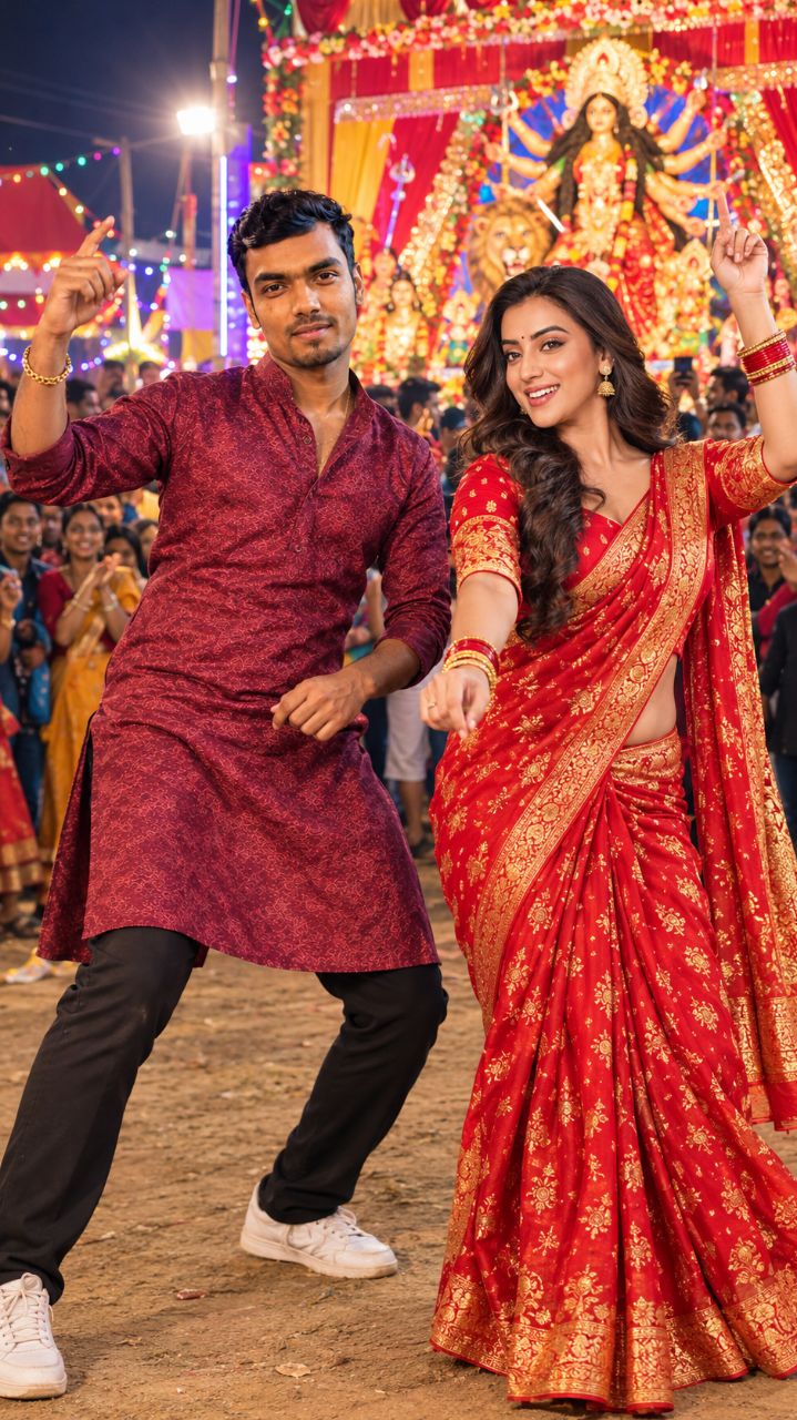 🎵 “लाल चुनरिया चमके💃💃