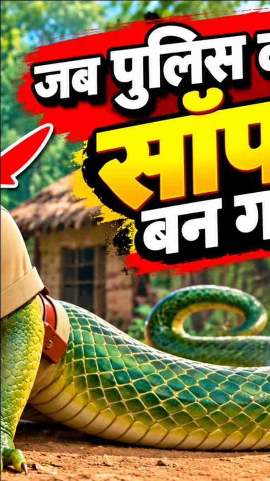 😂 जब पुलिस वाला साँप बन गया! 🐍🤣 | Funny AI Cartoon Video #Shorts