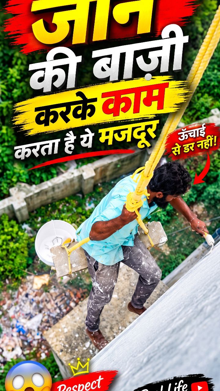 जान की बाज़ी करके काम

करता है ये मजदूर 😵😟😟 Plz Follow jarur Karen