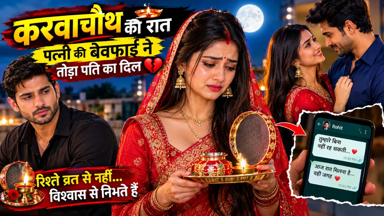 करवाचौथ की रात पत्नी की बेवफाई ने तोड़ा पति का दिल फूल वीडियो 💔 | Emotional Love Story