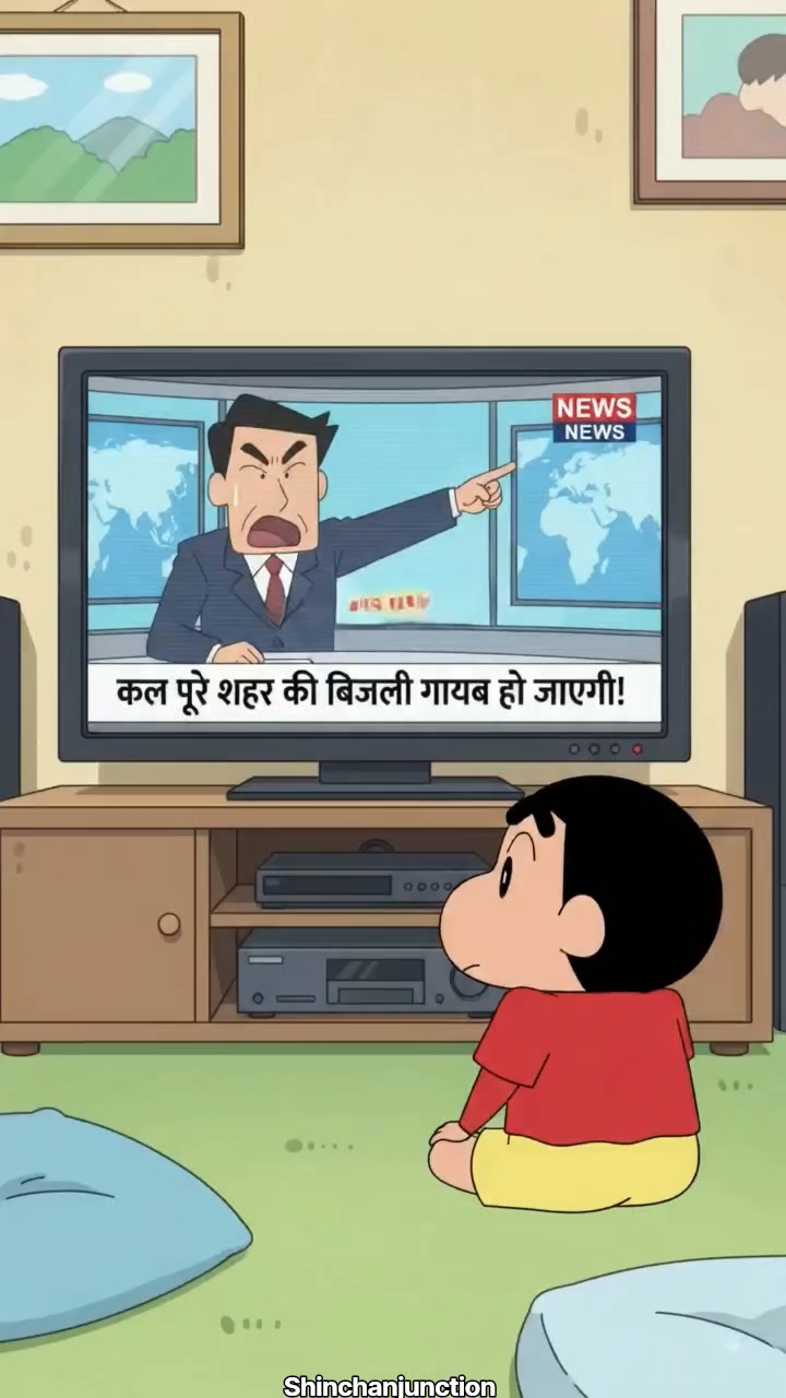 Shinchan का TV भविष्य दिखाने लगा! 📺😱