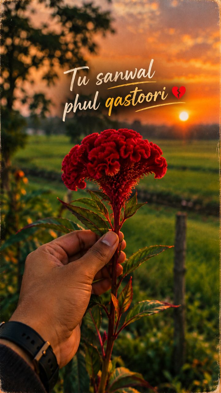 (Poetic & Trending): Tu Sanwal Phul Qastoori 🥀✨ | Aesthetic Nature Vibes