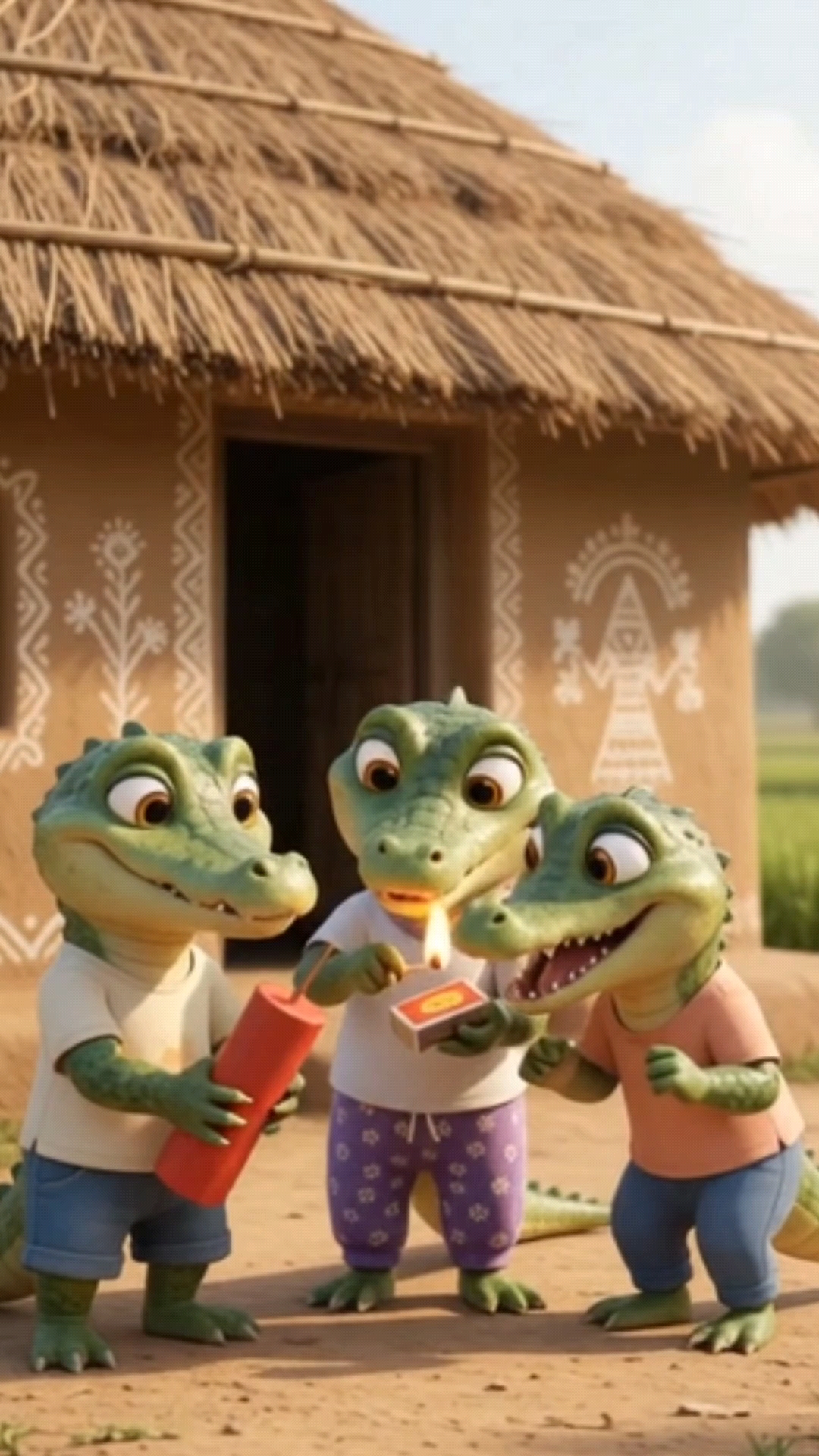 😂 मगरमच्छ राजा की पटाखे वाली बेइज्जती 🤣💥 | घमंड का ऐसा अंत 😂🐊#CrocodileComedy