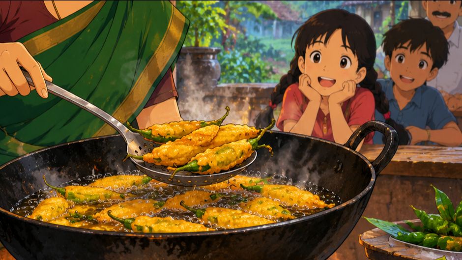 🌧️ Pachi Pulusu in a Cozy Telangana Village | Ghibli-Style Rainy Day Cooking ASMR 🍃
