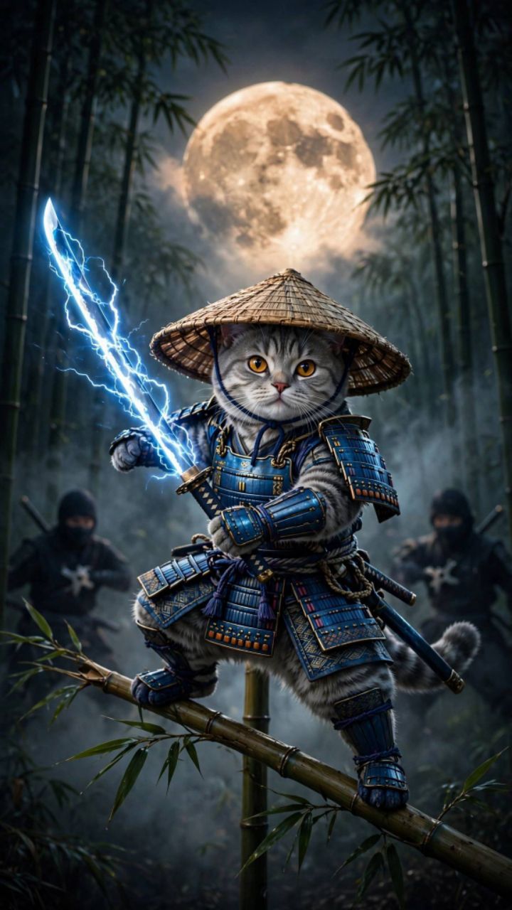 <meta name="title" content="Samurai Cat 🐱⚔️ - Ninja Gang Par Bhari Pada!">
<meta name="description"