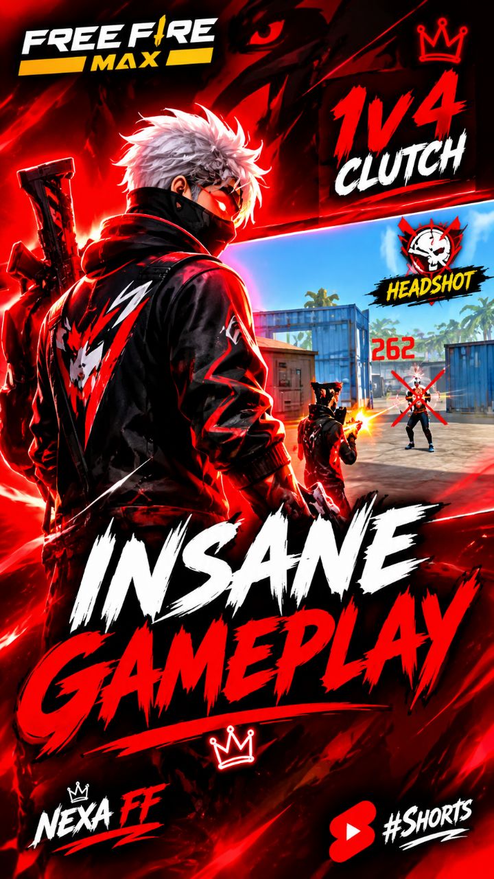 Free Fire MAX 😈 Aisa Gameplay Dekha Hai? 🔥 OP Moments #shorts