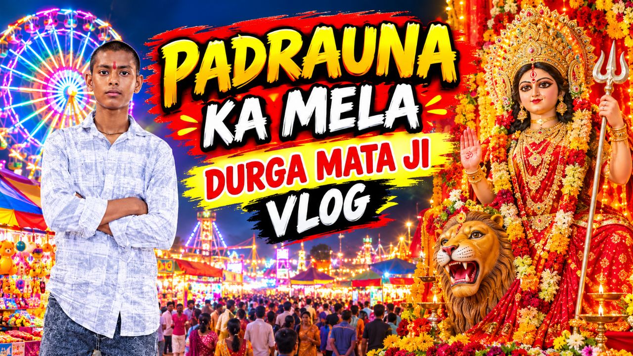 🚩 पदरौना का शानदार दुर्गा माता जी का मेला 😍🙏 | Durga Mata Mela Vlog | Golu Life Diary #jaymatadi