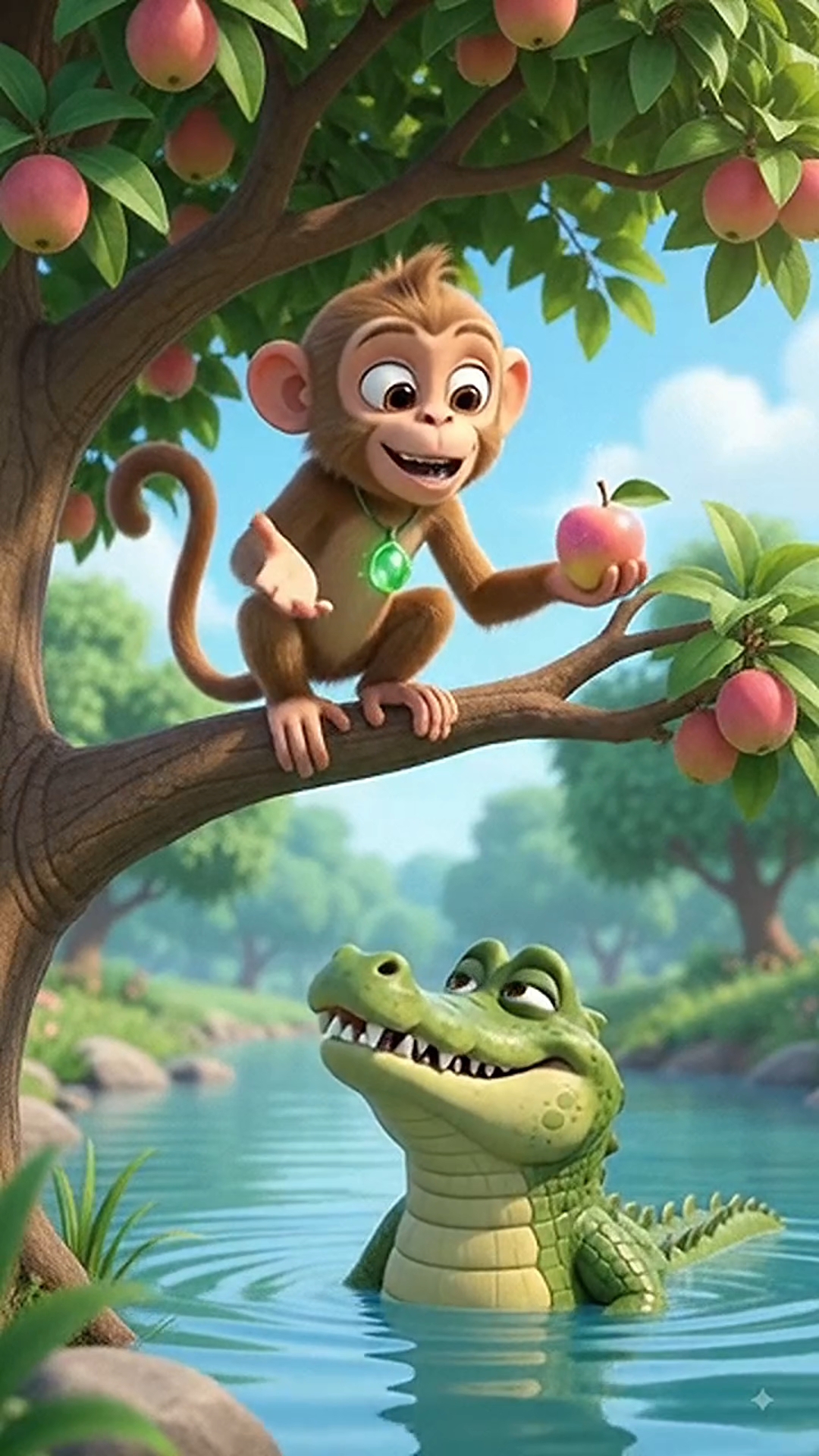 Monkey and crocodile story 🤗