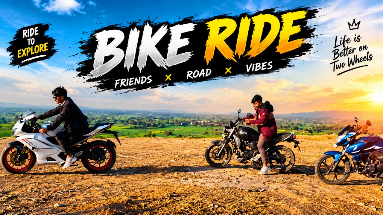 🏍️🔥 दोस्तों के साथ खतरनाक BIKE RIDE 😎 | Full Masti & Adventure 🌄 #BikeRide