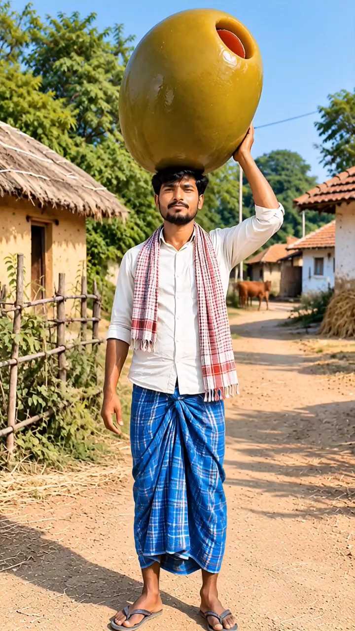 😱 आदमी के ऊपर इतना बड़ा फल! देखकर उड़ जाएंगे होश 🍈🔥.  #FunnyShorts #Entertainment #ViralShorts