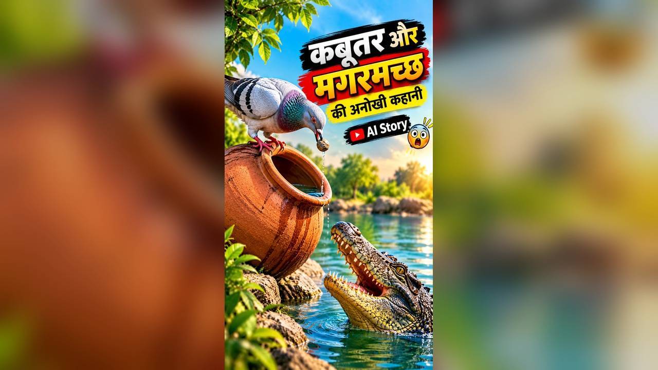 🐦 कबूतर और मगरमच्छ की अनोखी कहानी 😱 | AI Story