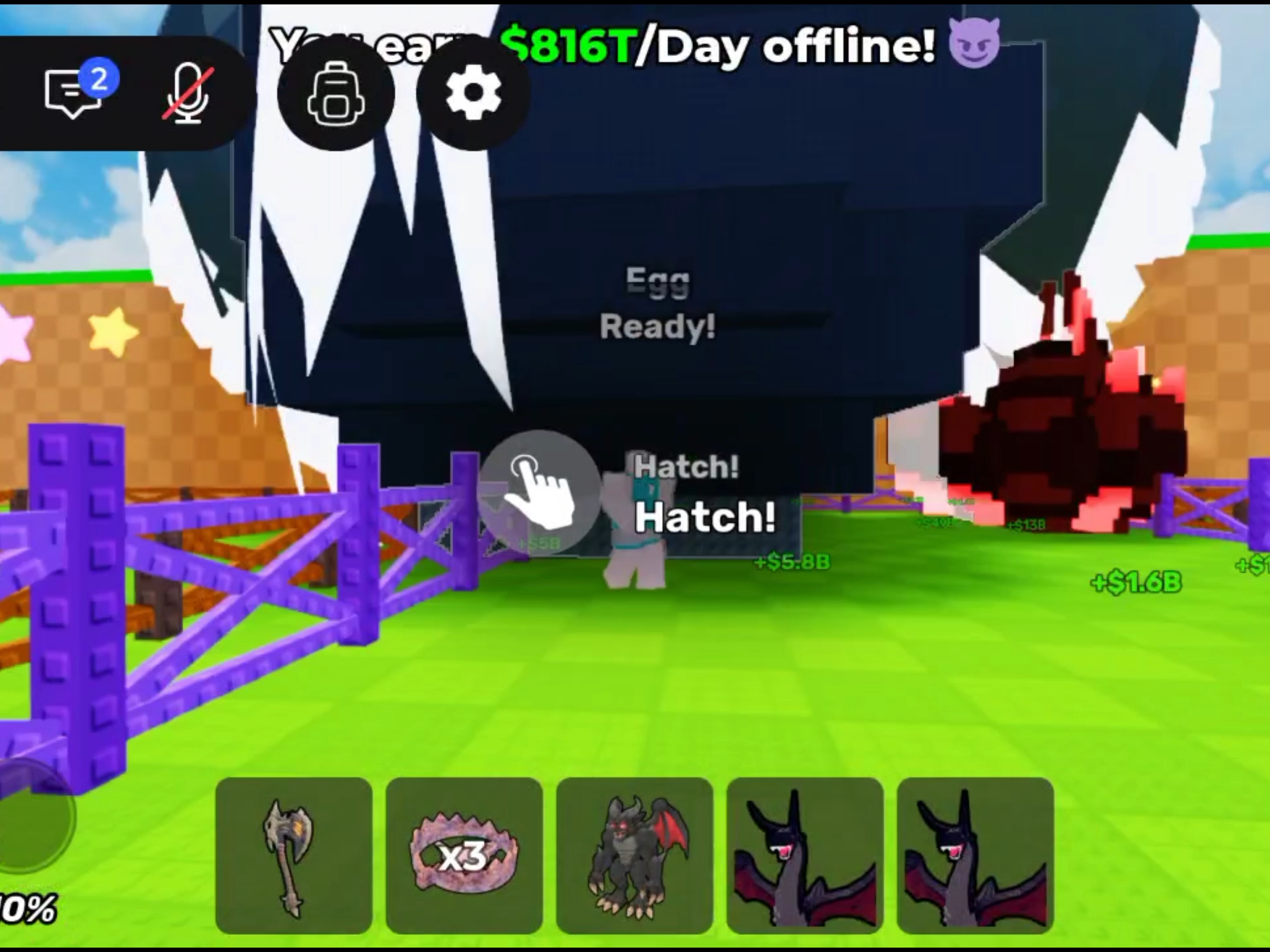 Hatching steal and egg