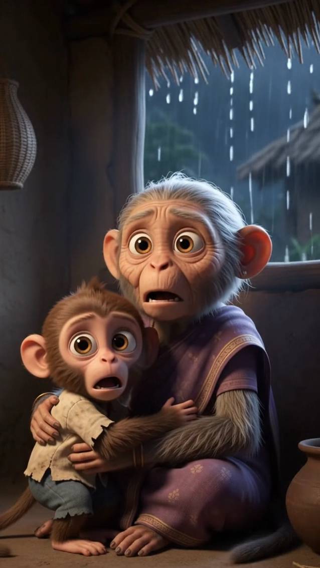 Title: गरीब बंदर ने माँ के लिए क्या किया? 🐒❤️🥹