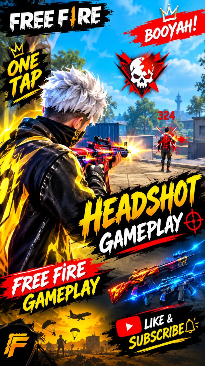 😈 Free Fire का खतरनाक Gameplay 🔥 Headshot का असली मज़ा! 🎯 #shorts