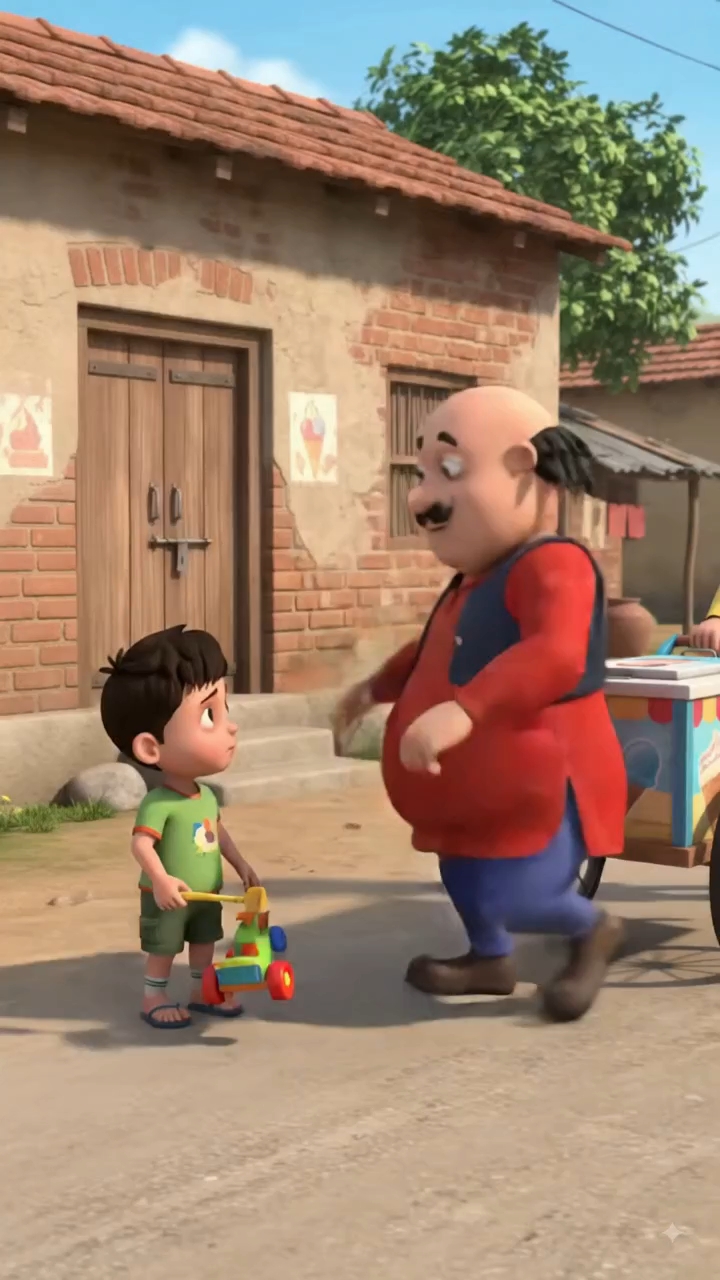 मोटू ने बचे को मार दिया 😨😂