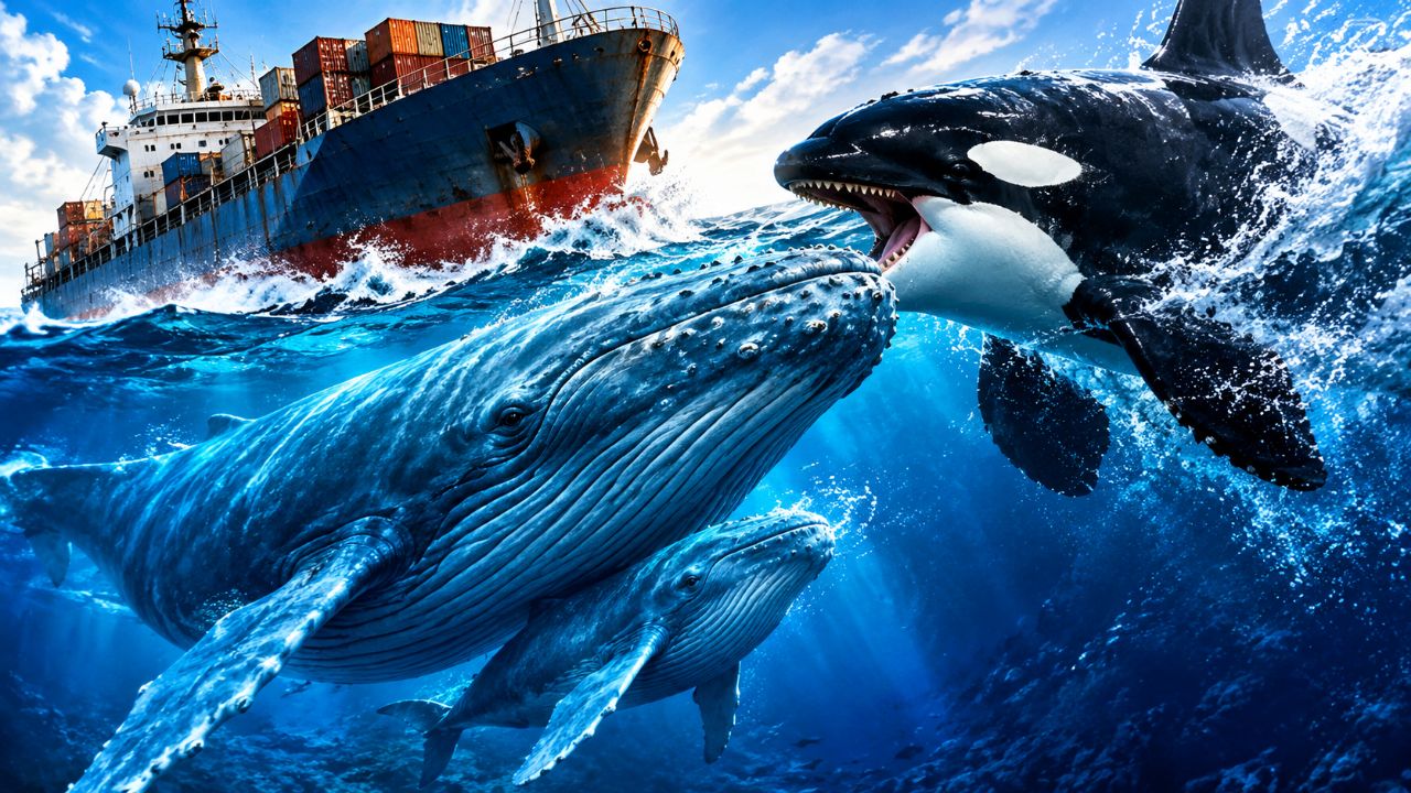 🔥 Blue Whale vs Killer Whale: A Mother’s Fight to Protect Her Baby | Ocean Adventure 🌊🐋