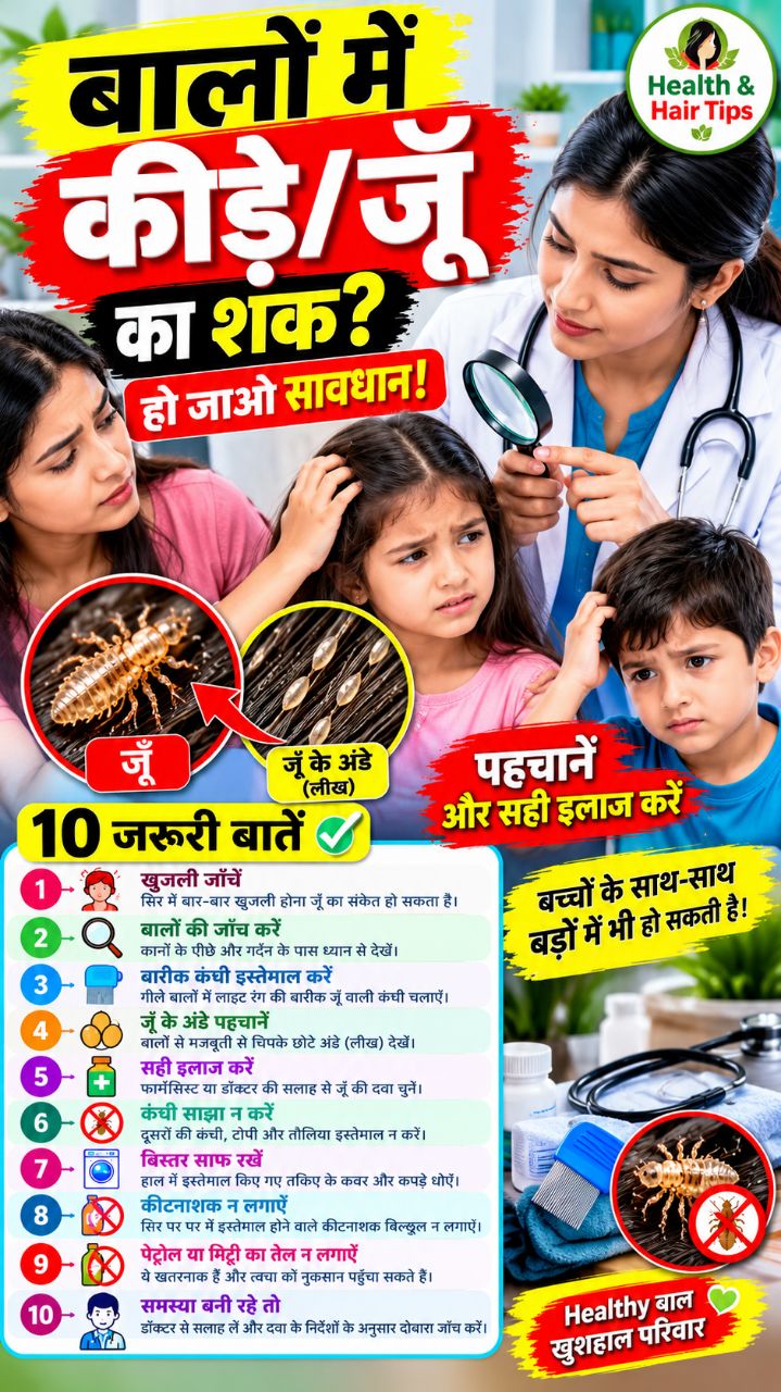 बालों में जूँ और लीख? हो जाइए सावधान! 😱 | जूँ हटाने के उपाय | Health & Hair Tips #Shorts