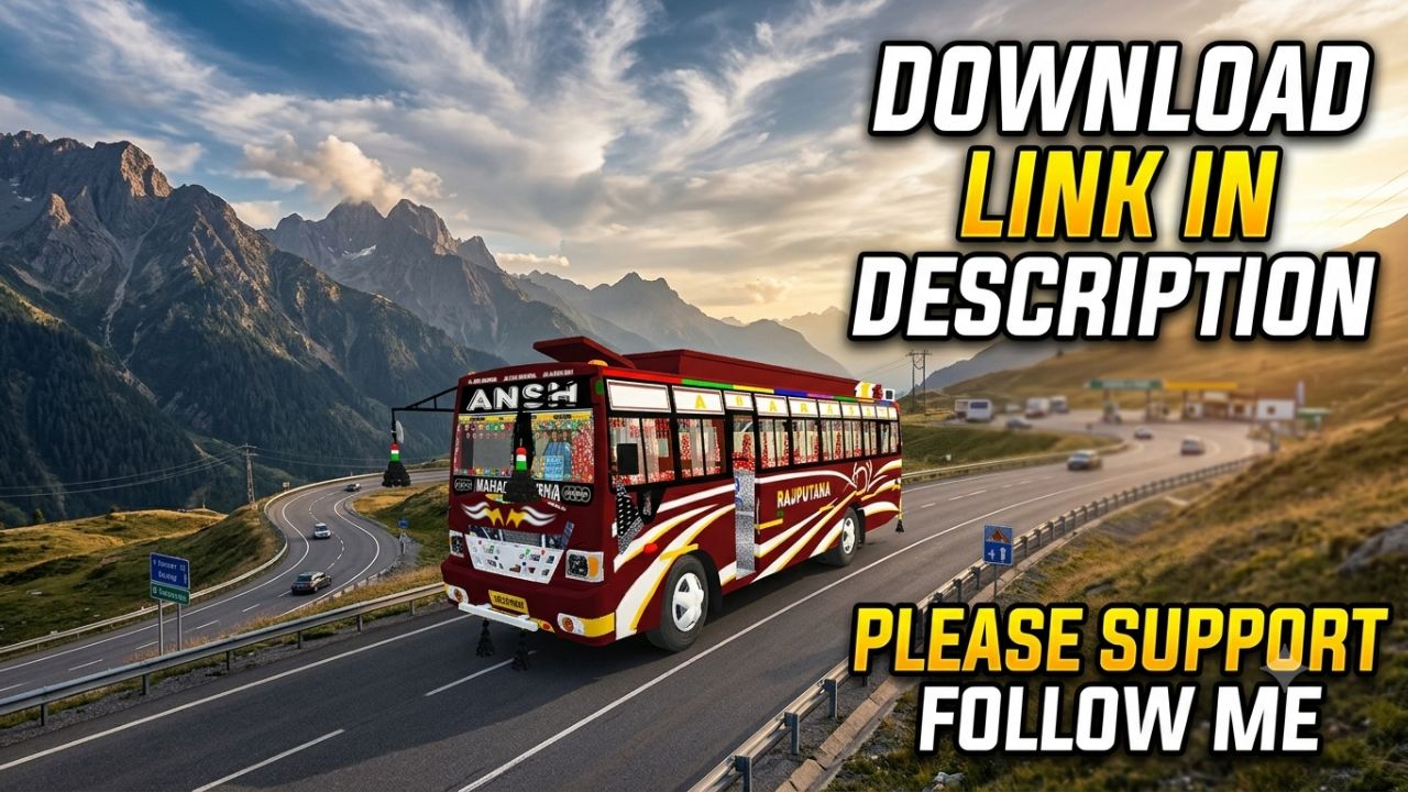 Jammu to Poonch Route | Bus Mode | Bus Simulator Indonesia 🚌🔥 | Download Link in Description 📥