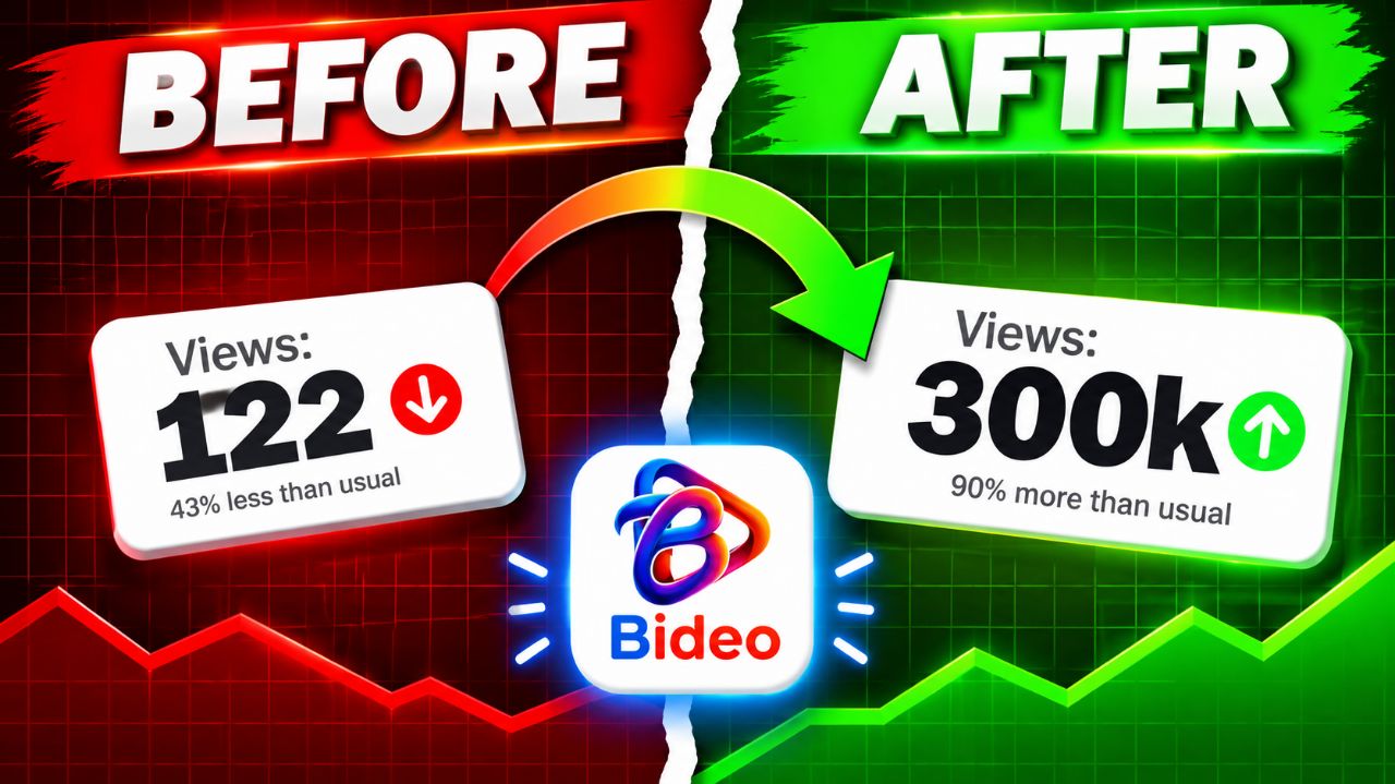 "Views नहीं आ रहे? 😱 122 से 300K तक कैसे पहुँचें | Bideo Tips"