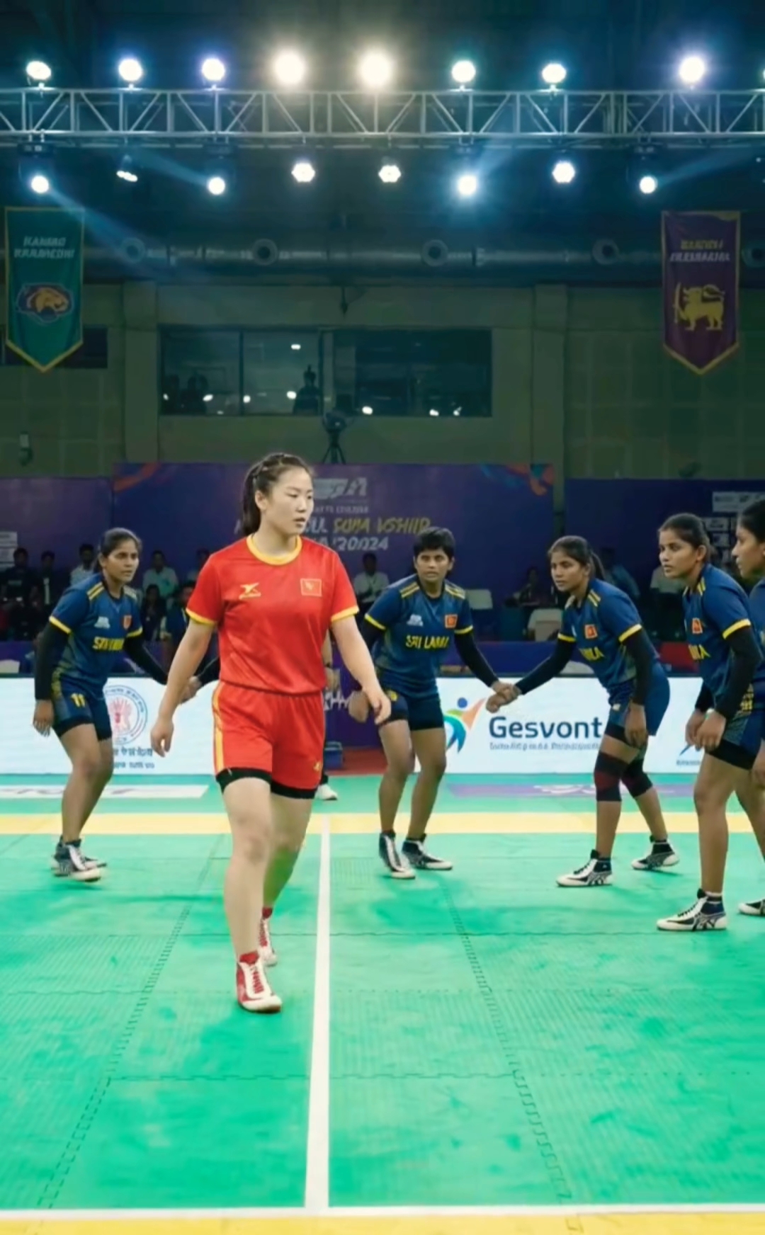 चीन vs shri Lanka women kabaddi match  @KBGNEWSMEDIA