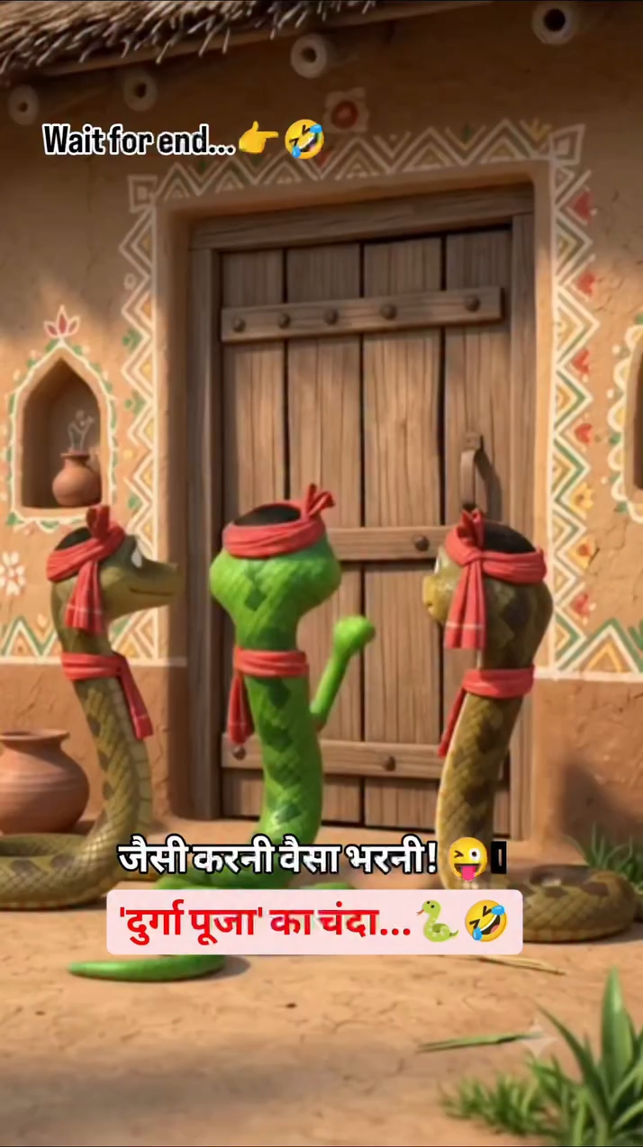 🌿 दुर्गा पूजा' का चंदा 👉 जैसी करनी वैसा भरनी! 😜✨
.
.
.
.
#DurgaPujaComedy

#3danimation

#PrasadS