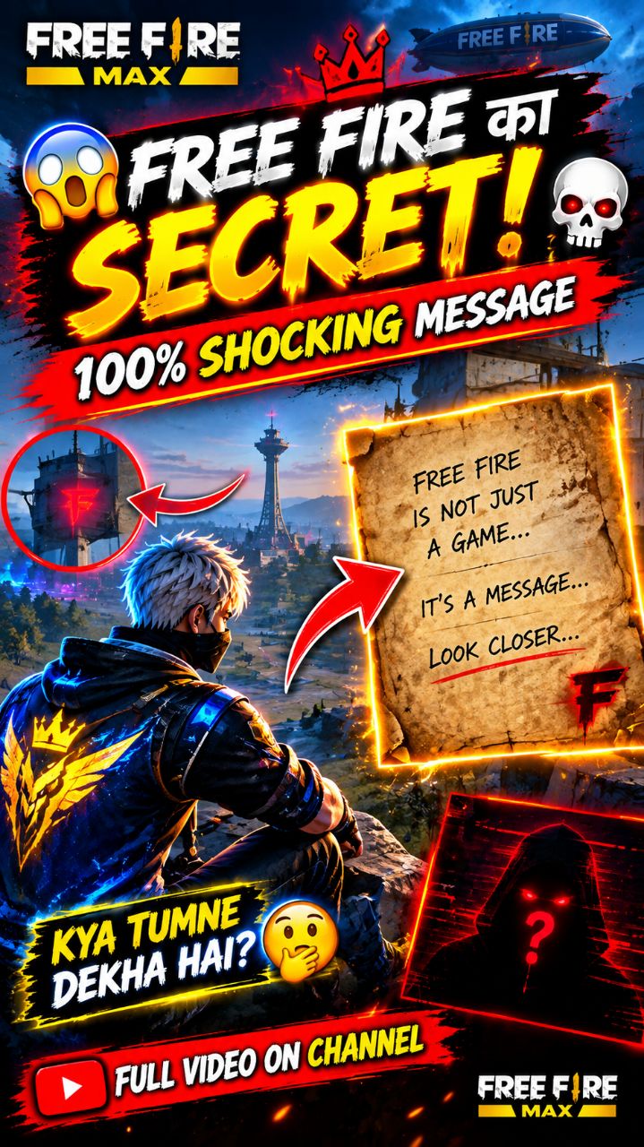 😱 FREE FIRE का SECRET HIDDEN MESSAGE 😨🤫 | 99% PLAYERS नहीं जानते होंगे! 💀🔥 #freefire