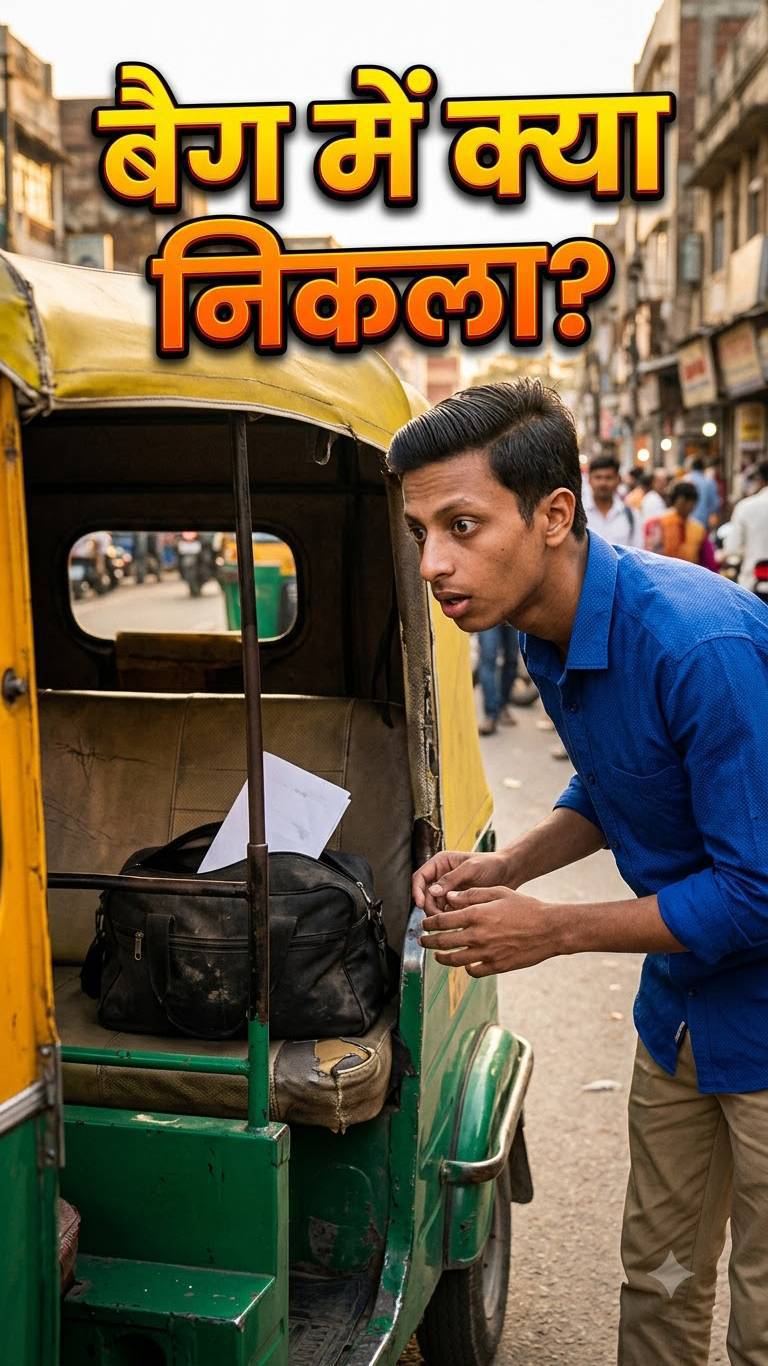 Title: ऑटो में मिला बैग… अंदर की पर्ची ने दिल जीत लिया! ❤️ #HindiShorts #LifeStory #Honesty