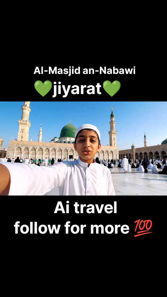 💚🕌 मदीना शरीफ की खूबसूरती और मस्जिद-ए-नबवी का प्यारा नज़ारा! 😍🤲#MasjidENabawi #MadinaSharif #Mad
