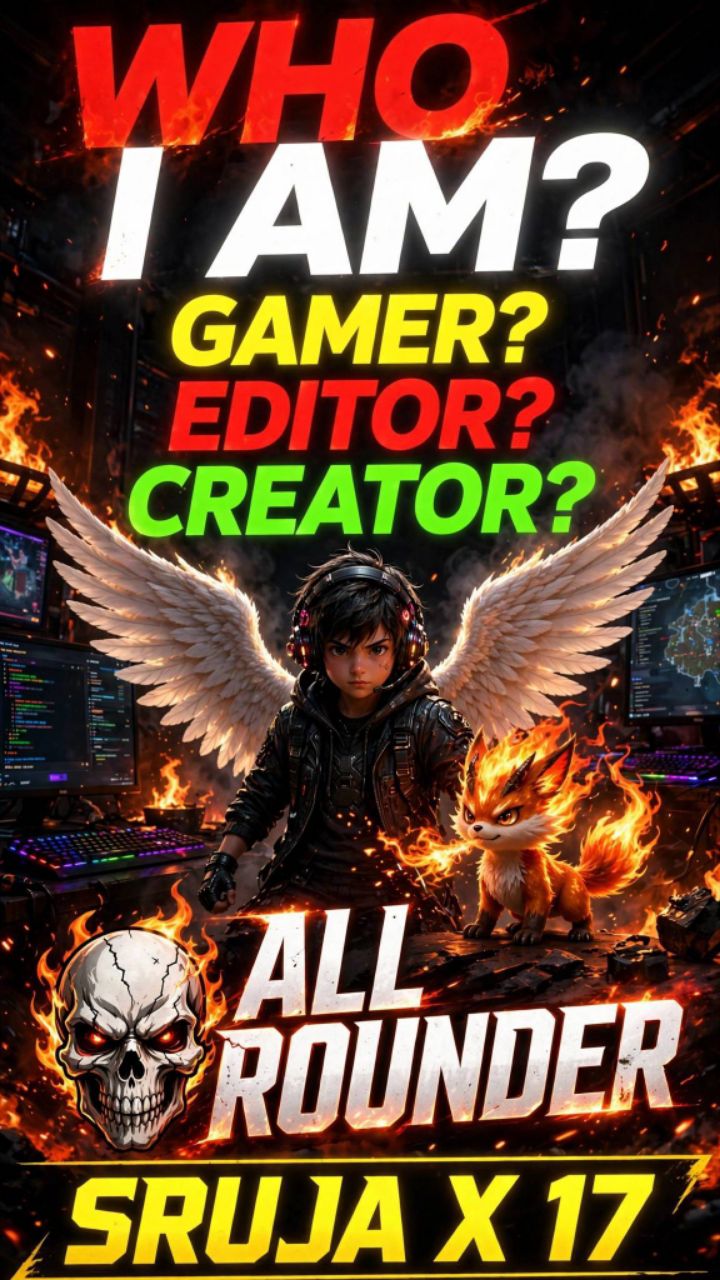 WHO I AM? 🤔 Gamer? Editor? Creator? - I Am ALL ROUNDER 💀 | SRUJA X 17