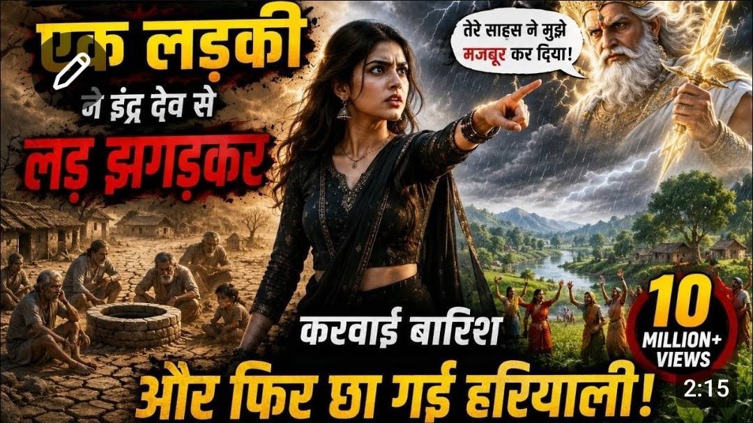 🔥 एक लड़की ने इंद्र देव से लड़कर अपने गाँव में बारिश करवा दी! 😱 #story  #Viral