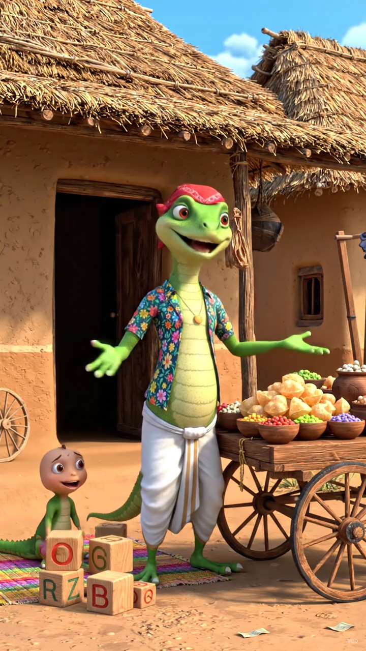 Funny AI Cartoon 😂 | A Cute and Emotional Story! 🦎❤️ #Shorts