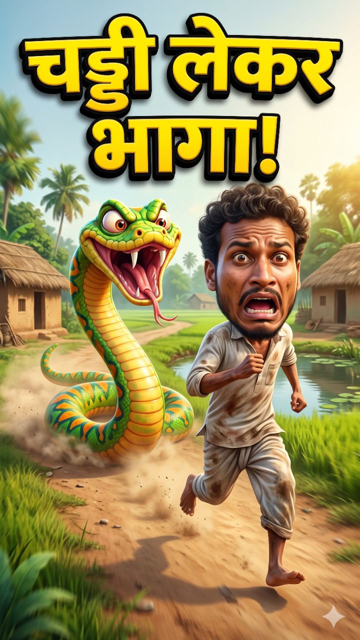 : साँप की चड्डी लेकर भागा इंसान 😂🐍 फिर देखो क्या हुआ!