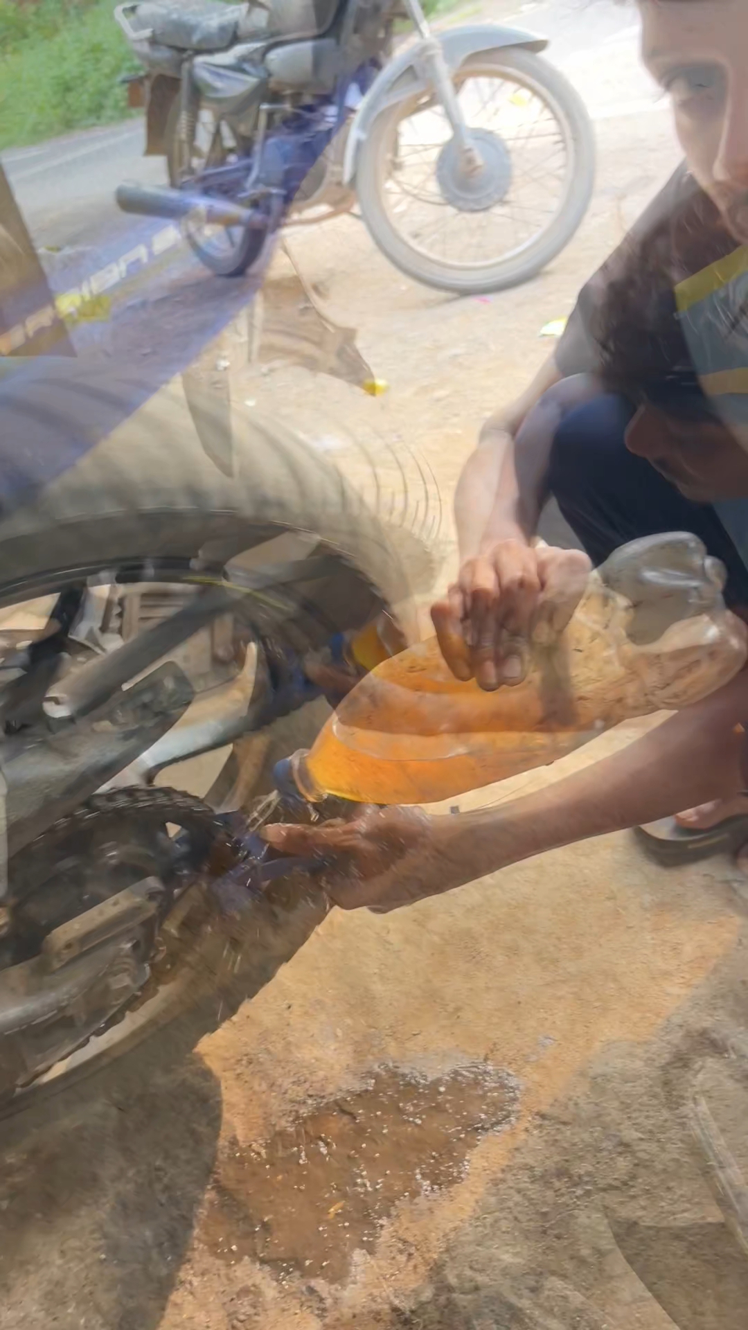 All Bike Chain Sprocket Cleaning Process 🏍️ | Full Bike Service