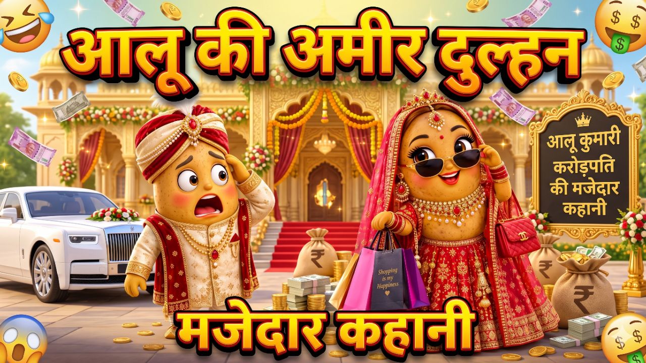 Aalu Ki Amir Dulhan 🤯#AaluKiKahani #HindiKahaniya #AmeerDulhan #FunnyCartoons #AaluKumar #Cartoon