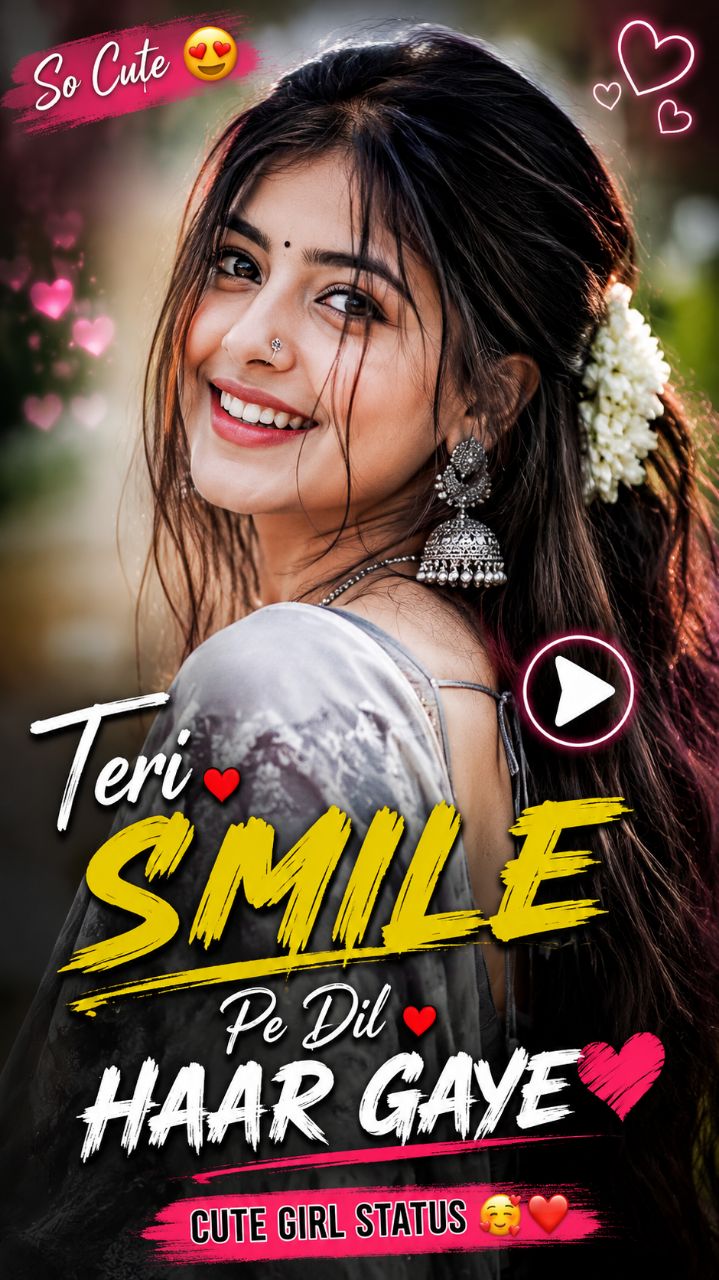 ❤️😍 Teri Smile, Mera Dil ❤️‍🔥🥀

✨ कुछ चेहरे दिल को सुकून देते हैं,
और कुछ मुस्कानें दिल चुरा लेती