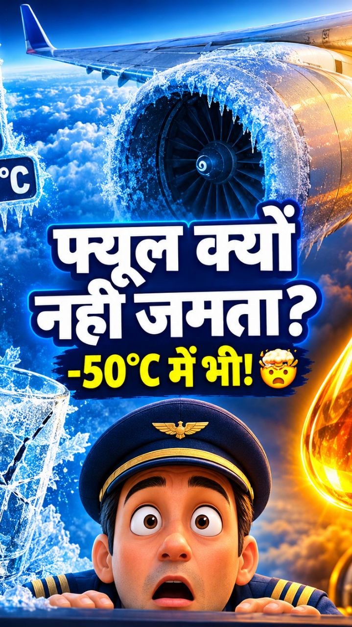 -50°C में भी प्लेन का फ्यूल क्यों नहीं जमता? 🤯✈️❄️