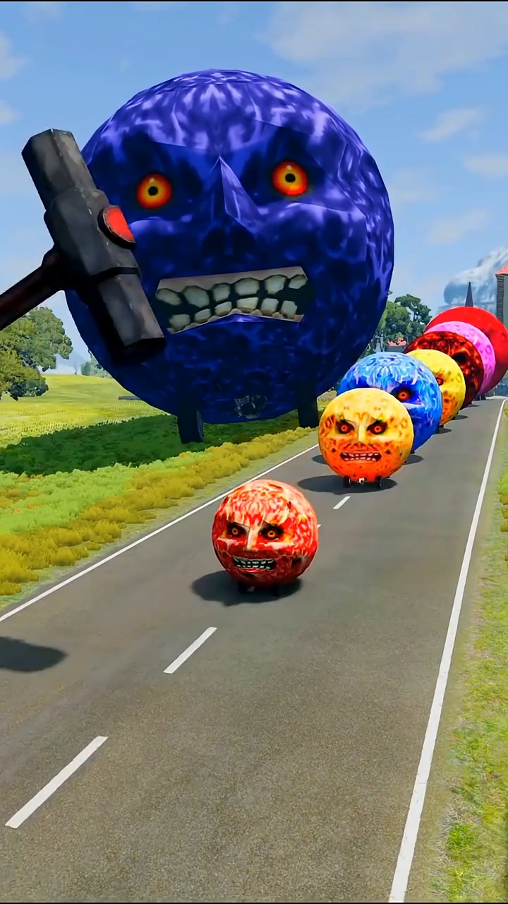 Giant Hammer 🔨 Vs Colour Balls 🔴 Who Win ? #Video #Shorts