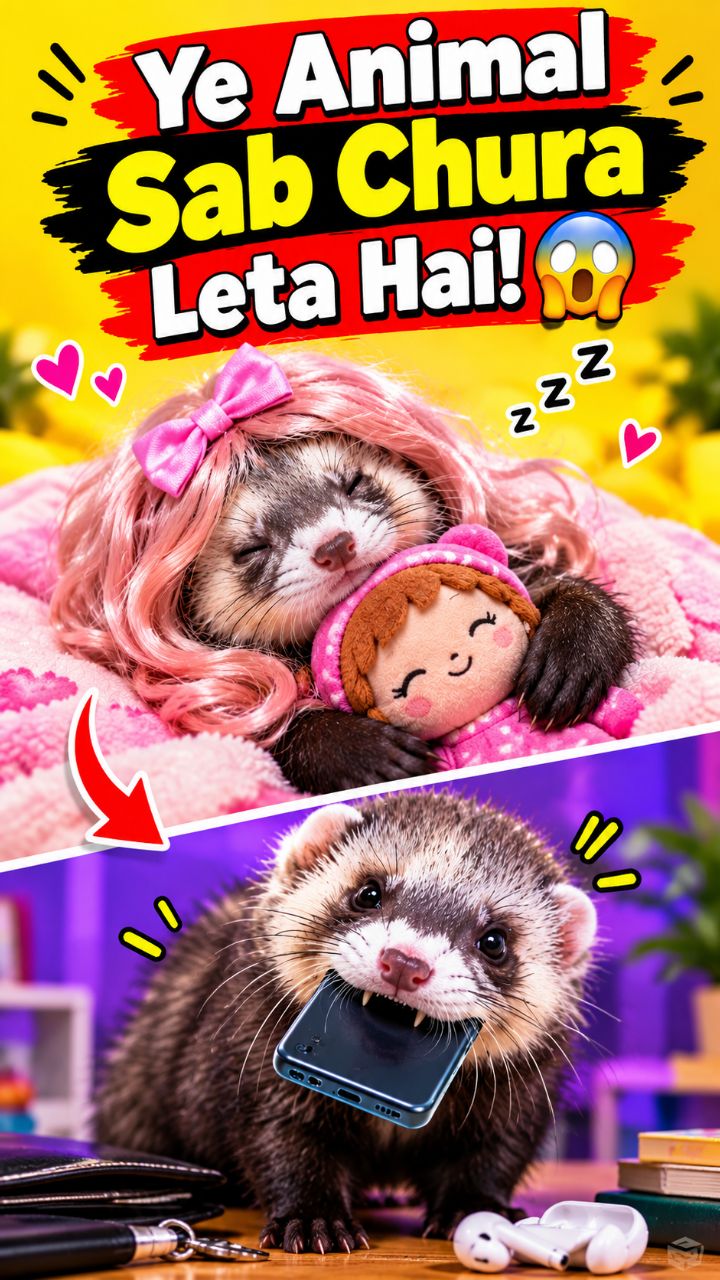 Ye Cute Animal Ghar Ka Sab Kuch Chura Leta Hai! 😱 | Amazing Facts About Ferrets