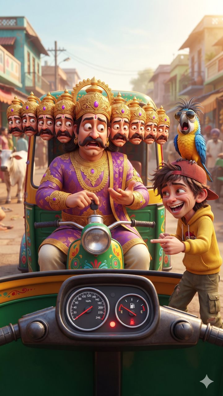 रावण का ऑटो किराया किसने दिया? 🤣🚖