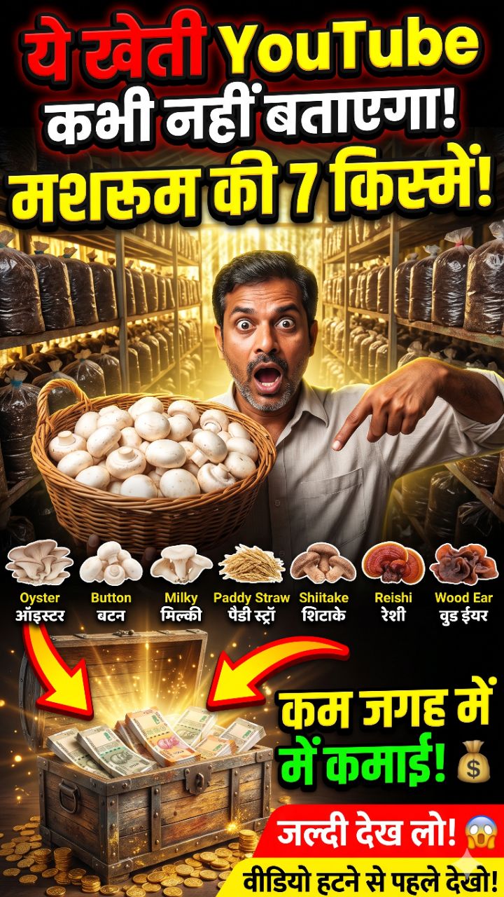 🍄 मशरूम की खेती से होगी शानदार कमाई! 💰 कम जगह में शुरू करें यह बिजनेस | Mushroom Farming